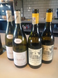 The two contrasting chardonnays we tasted